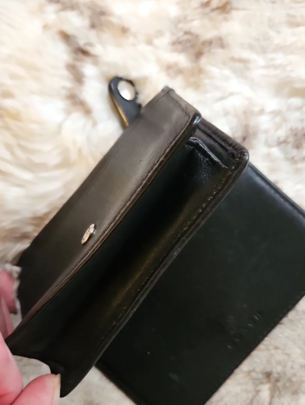 COACH Leather ID/Cards Wallet, Rich Black, UNISEX VTG/EUC